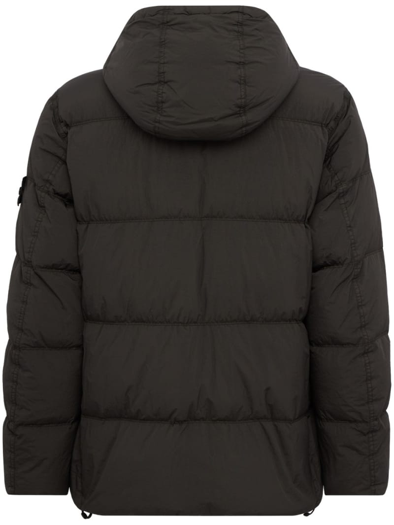 Stone Island: Hooded nylon down jacket