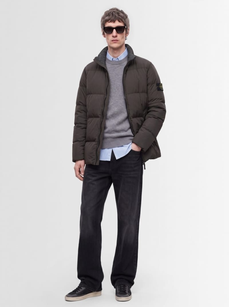 Stone Island - Hooded nylon down jacket