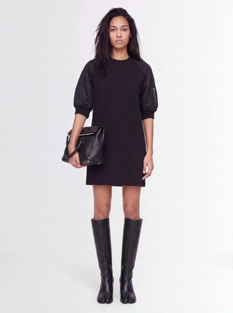 Sacai - Nylon Twill x Cotton Jersey Dress