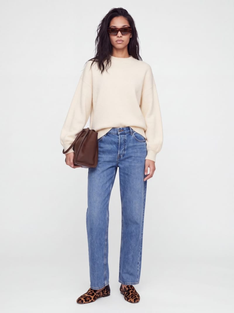 CRUNA - Oversized crewneck knit sweater