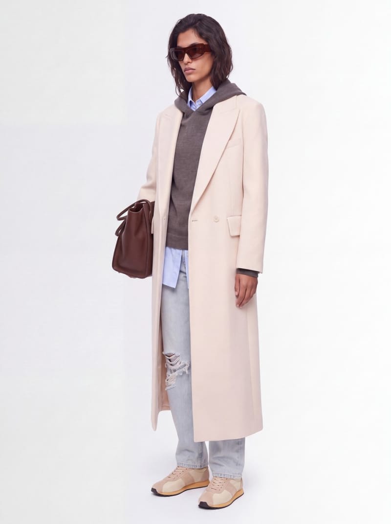 CRUNA: Manteau long double boutonnage oversize
