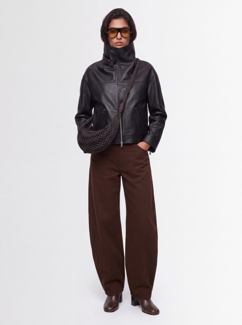 Lemaire - Cotton curved-leg pants