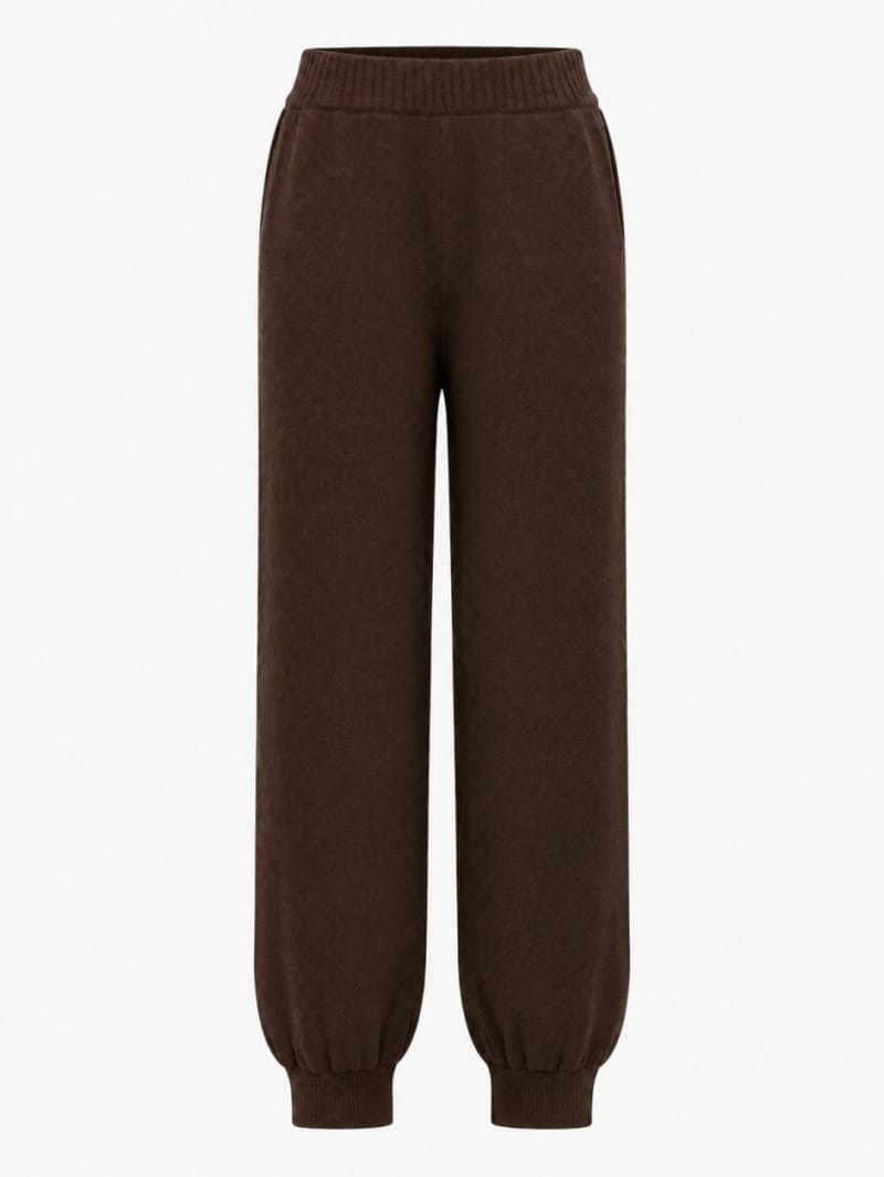 MSGM: Cashmere wool blend pants w/ logo