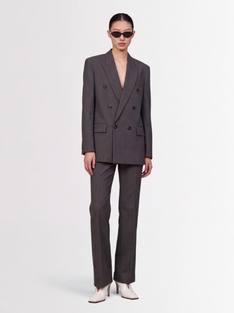 Stella McCartney - Wool tailored pants with tabs