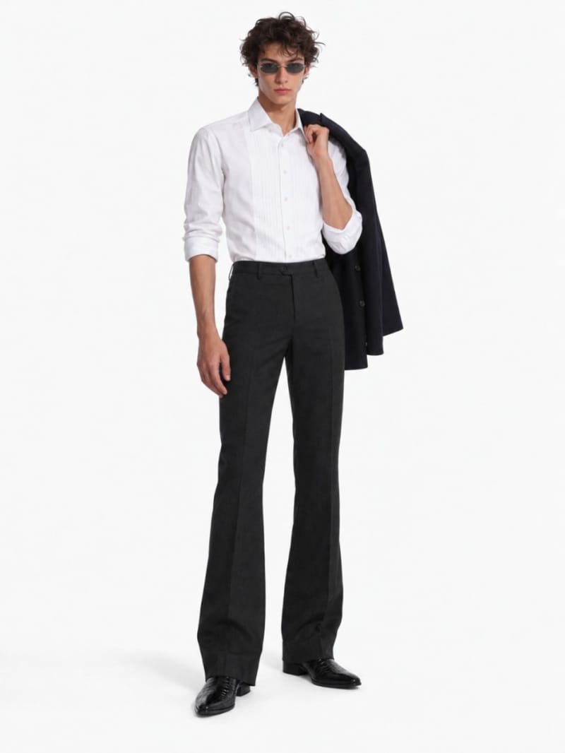 ANIPS - Merino wool flared pants 