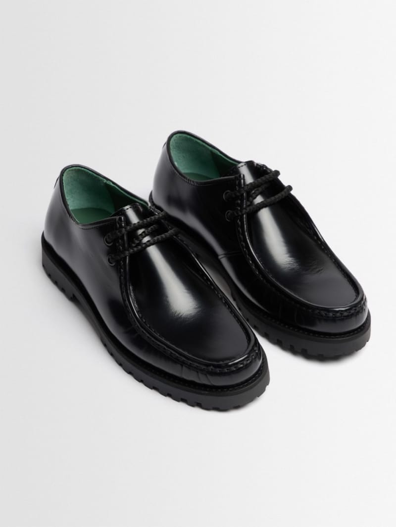 VINNY'S - Leather lace-up shoes with lug sole