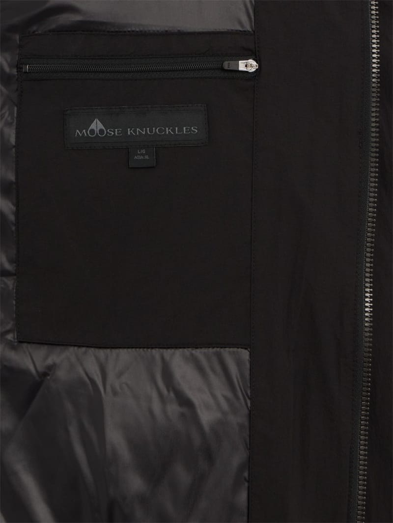 Moose Knuckles: Hooded nylon down jacket