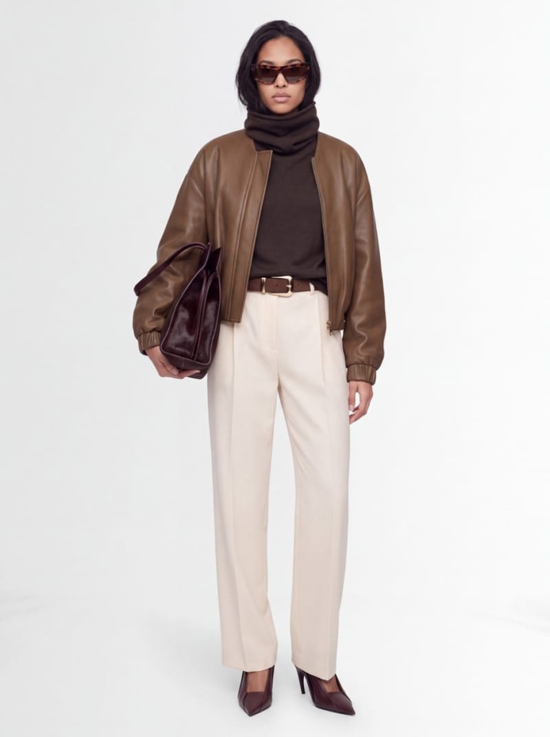 CRUNA - Pleated Wide Leg Regular Fit Pants