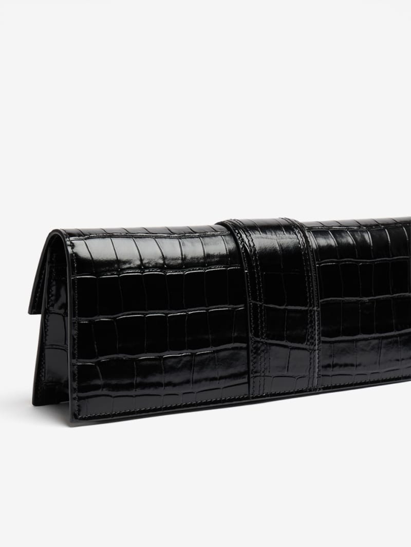 Jacquemus: La Pochette Bambino patent croco bag
