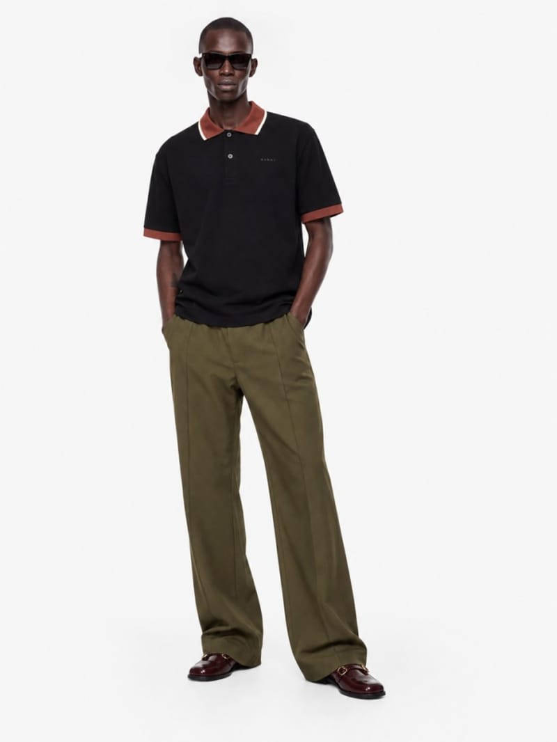 Marni - Cotton long-sleeve polo shirt