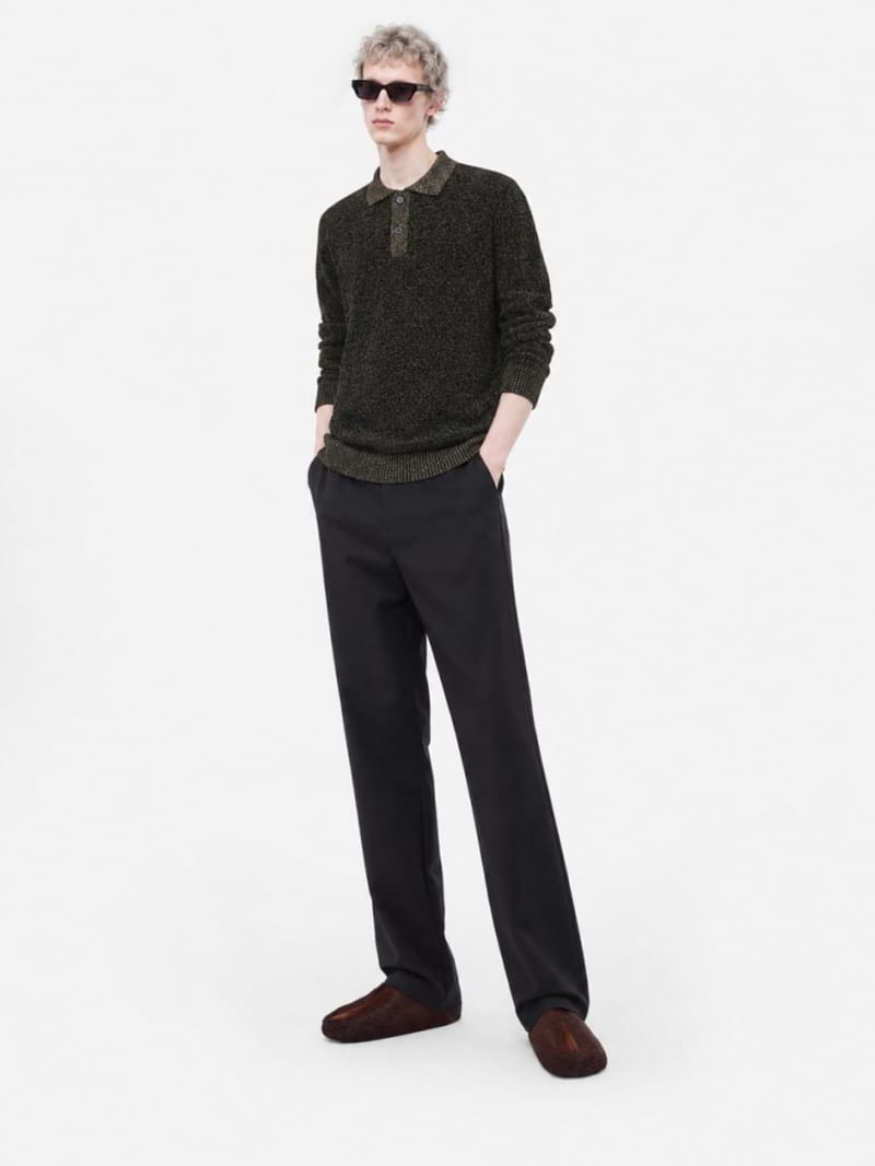 Marni - Wool and metallic yarn polo shirt
