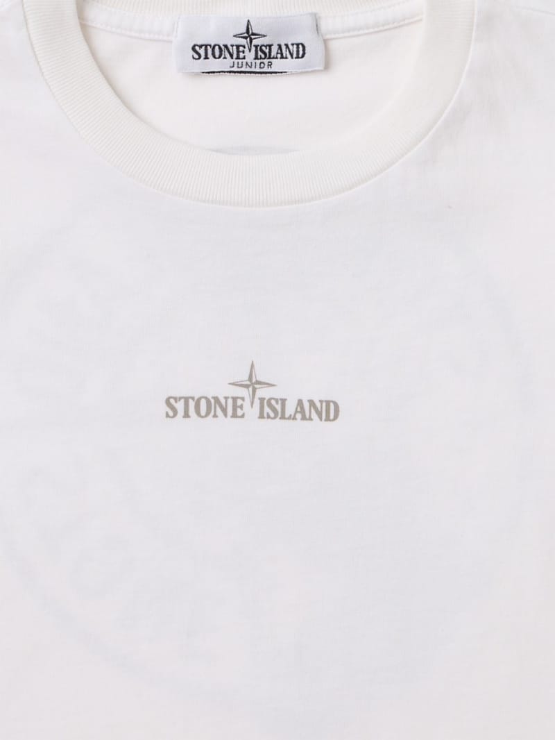 Stone Island Junior - Printed cotton jersey t-shirt