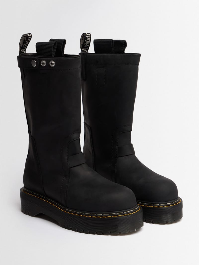 DR.MARTENS X RICK OWENS: Leather boots with Quad sole