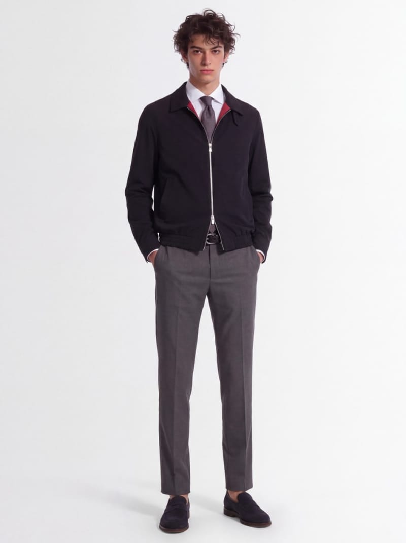 CRUNA - Flat front pants with flap pockets