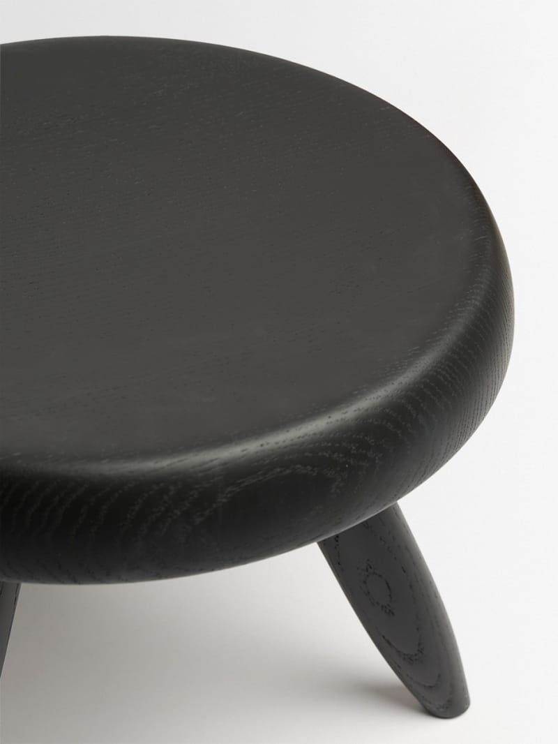 Cassina: Wooden stool with conical legs