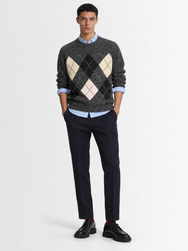 CRUNA - Single pleat slim tapered fit with elastic