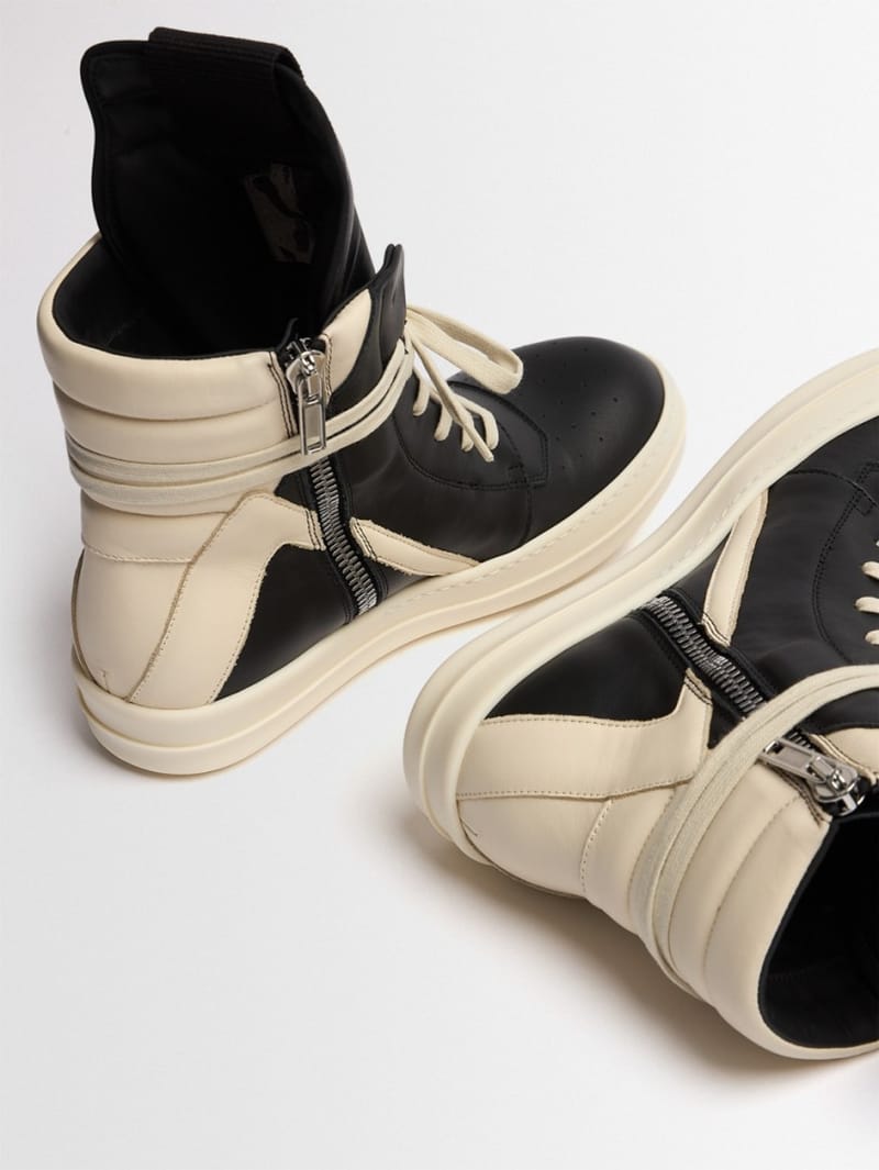 Rick Owens: Geobasket leather high top sneakers