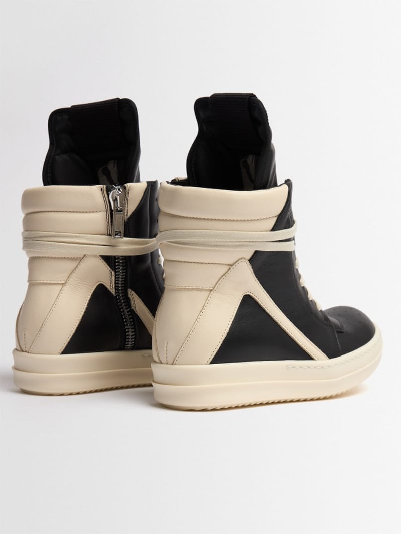 Rick Owens: High-top leather Geobasket sneakers