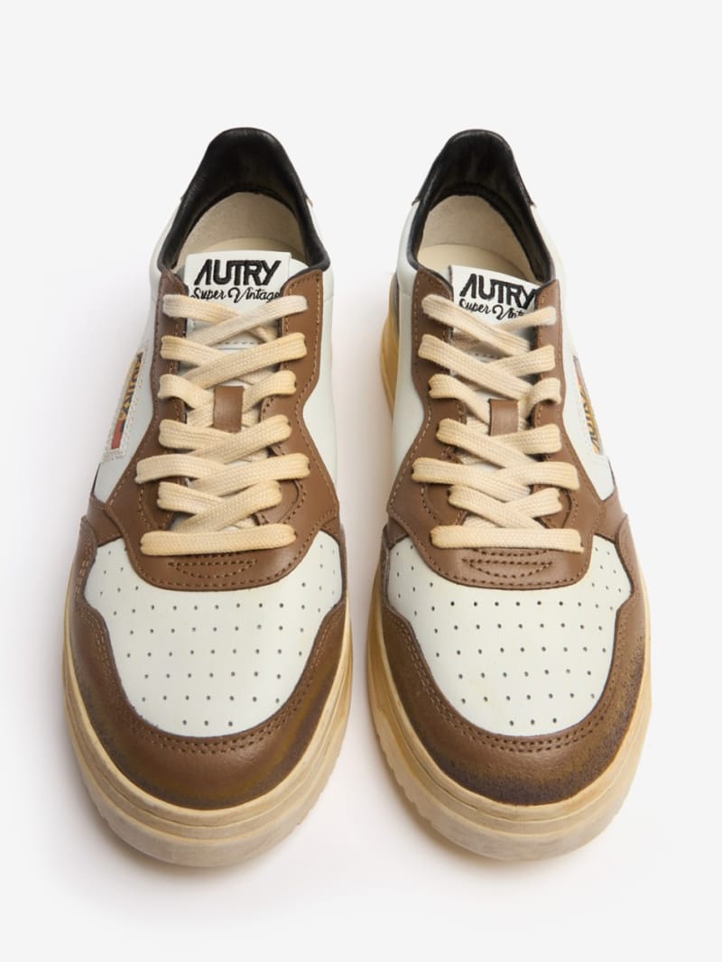 Autry - Super Vintage nylon and leather sneakers