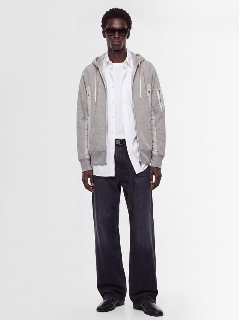 Sacai: Hoodie with nylon panels
