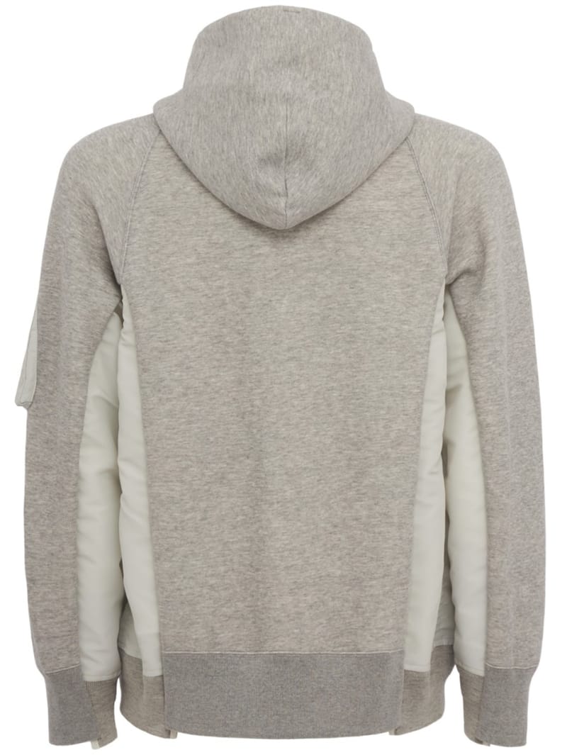 Sacai: Hoodie with nylon panels