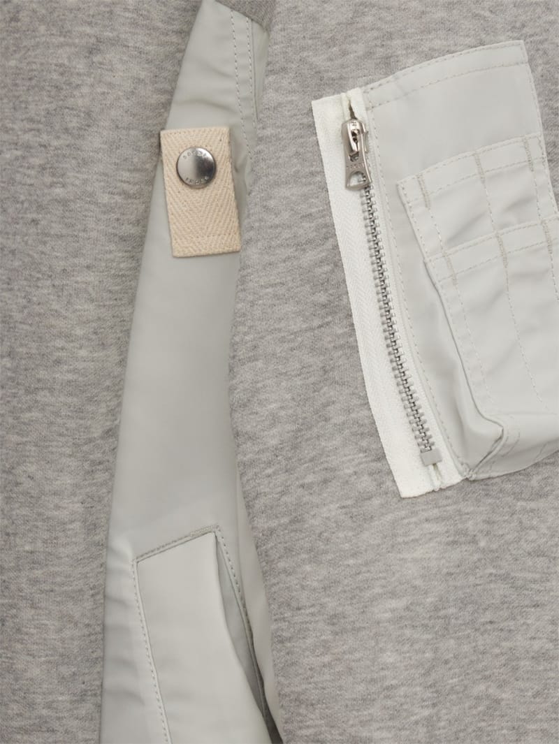 Sacai: Cotton sweatshirt with nylon panels