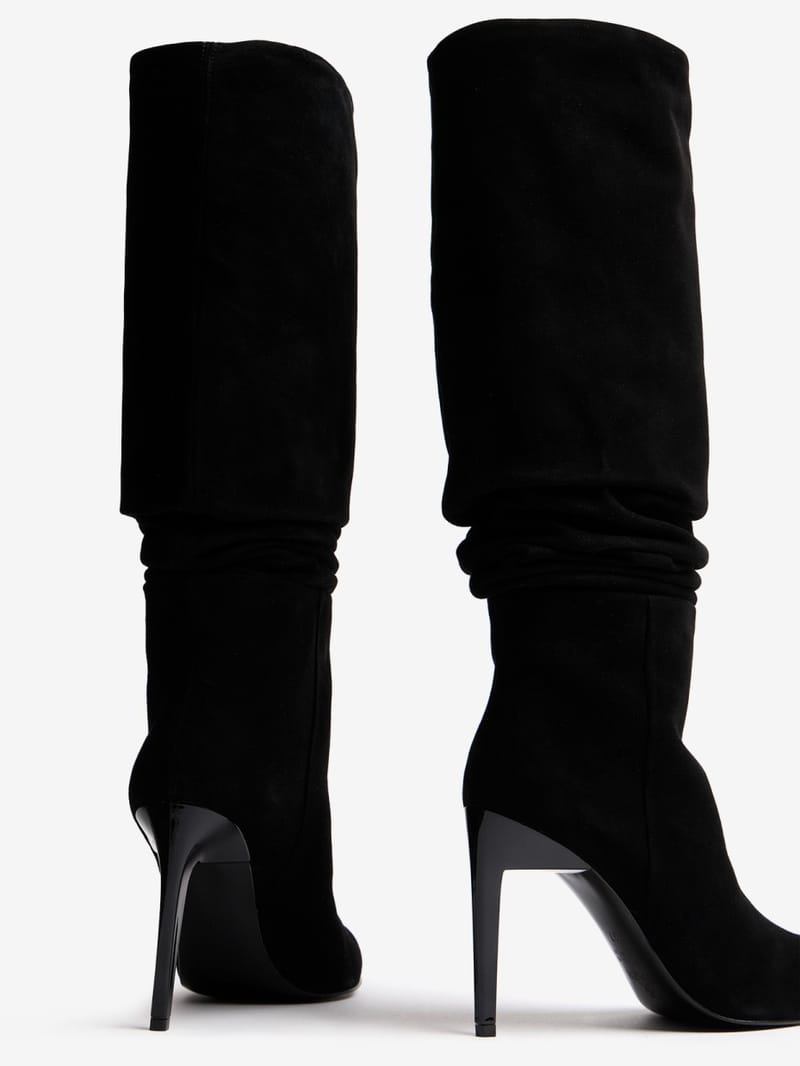 FABI: Suede high boots with a heel