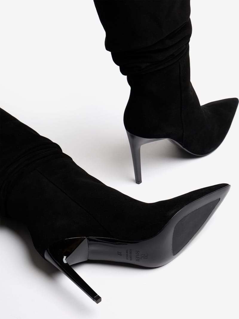 FABI: Suede high boots with a heel