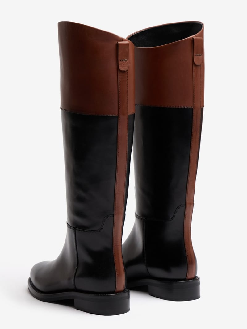 FABI: Botas altas de piel con adorno