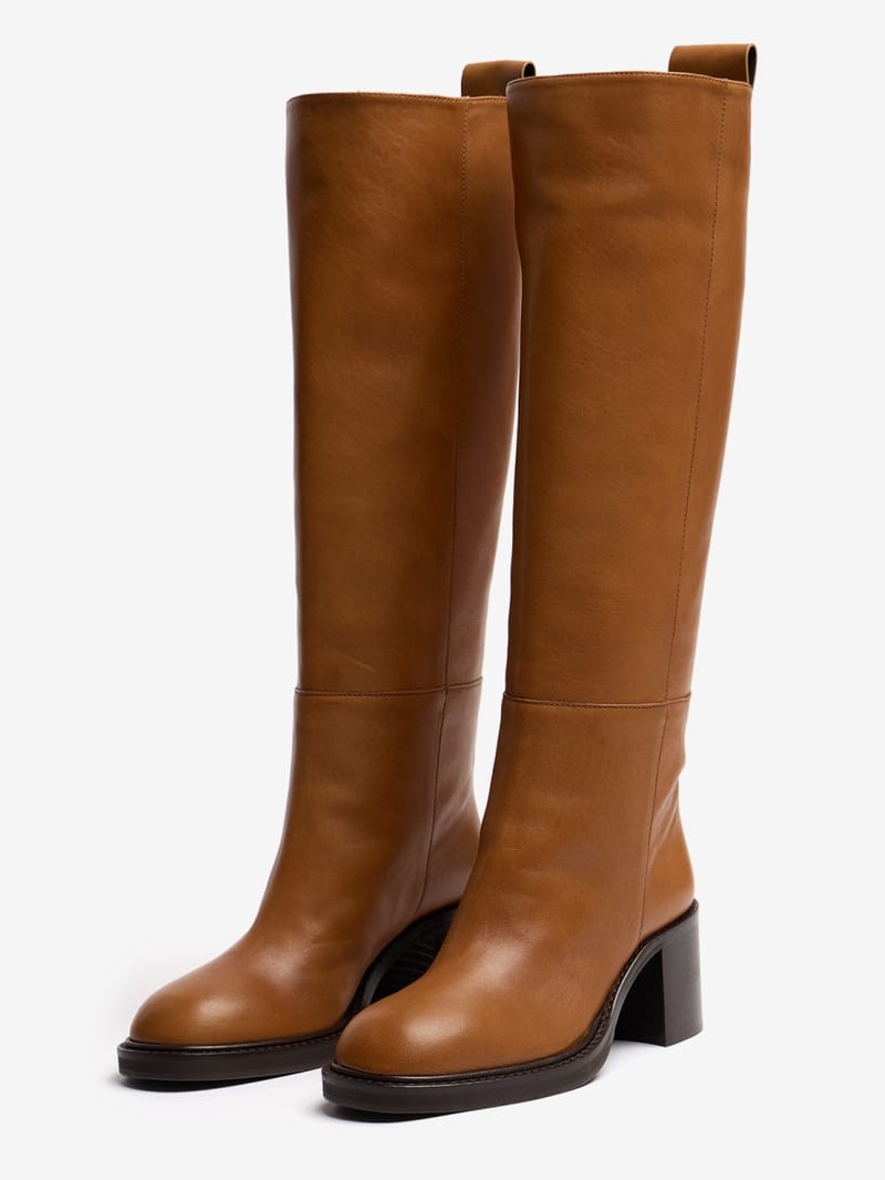 FABI: Botas de tacón en napa, caña alta
