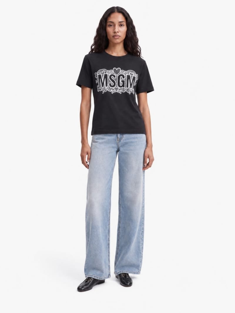 MSGM: Logo printed t-shirt