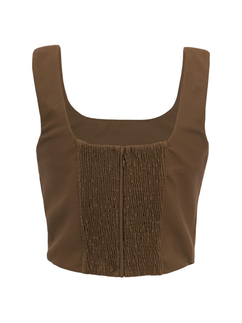 Giuseppe Di Morabito: Drapiertes Cropped-Top aus Wolle