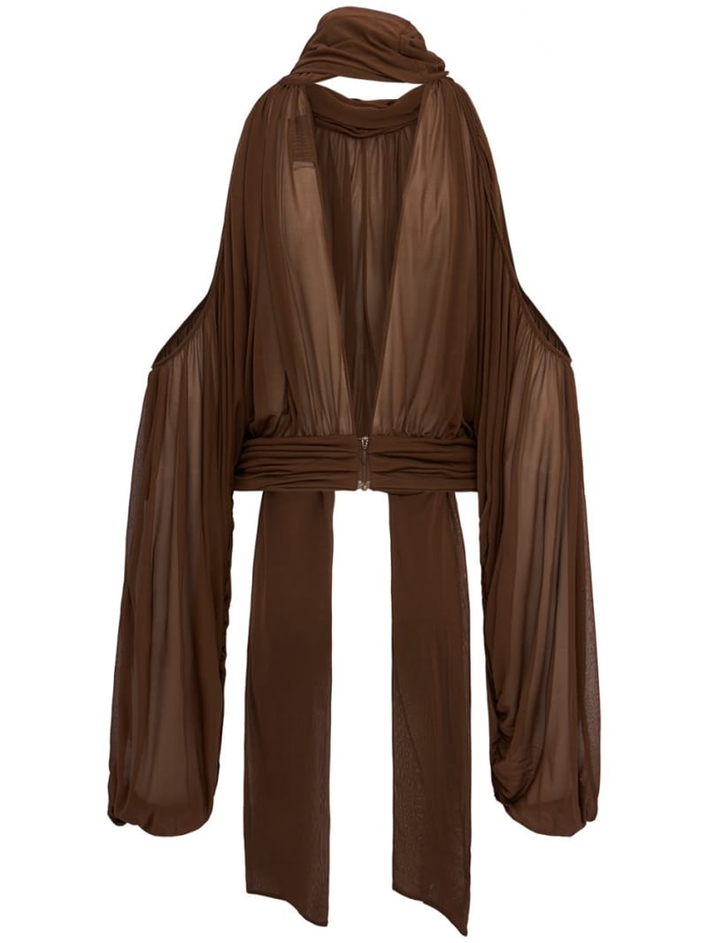 Giuseppe Di Morabito: Cropped top with draped neckline
