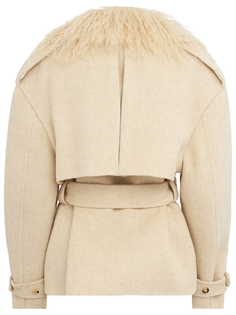 Giuseppe Di Morabito: Short double-breasted belted trench coat