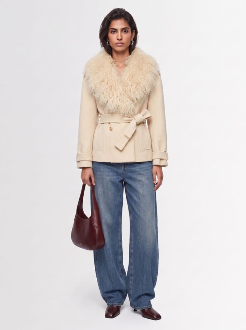 Giuseppe Di Morabito - Short double-breasted belted trench coat