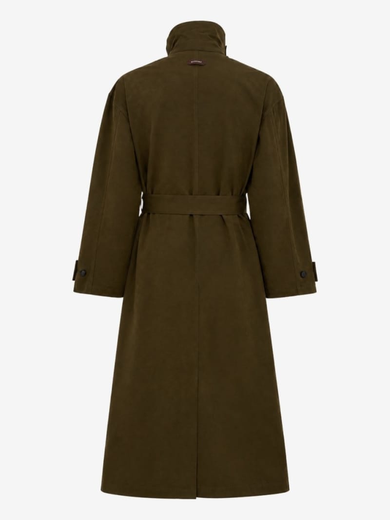 Bluemarble: Cotton blend funnel neck trench coat