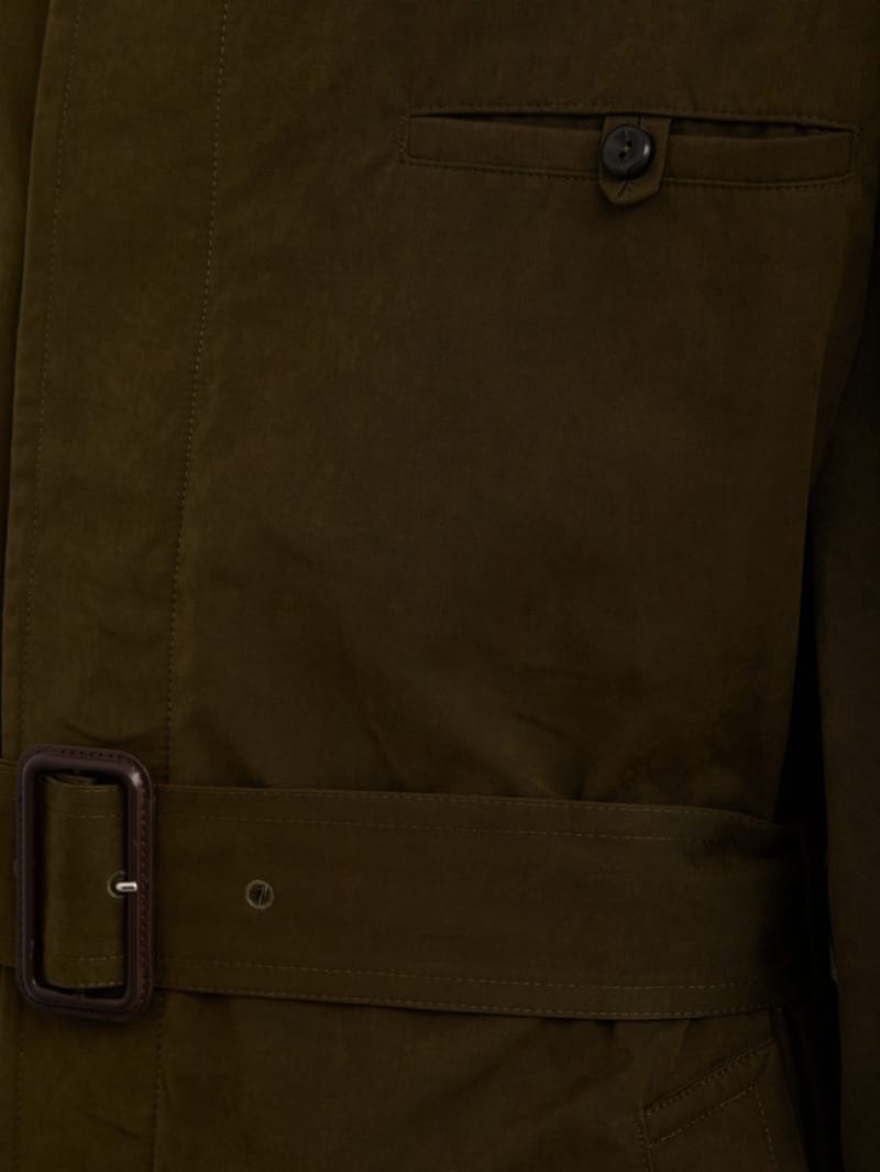 Bluemarble: Cotton blend funnel neck trench coat