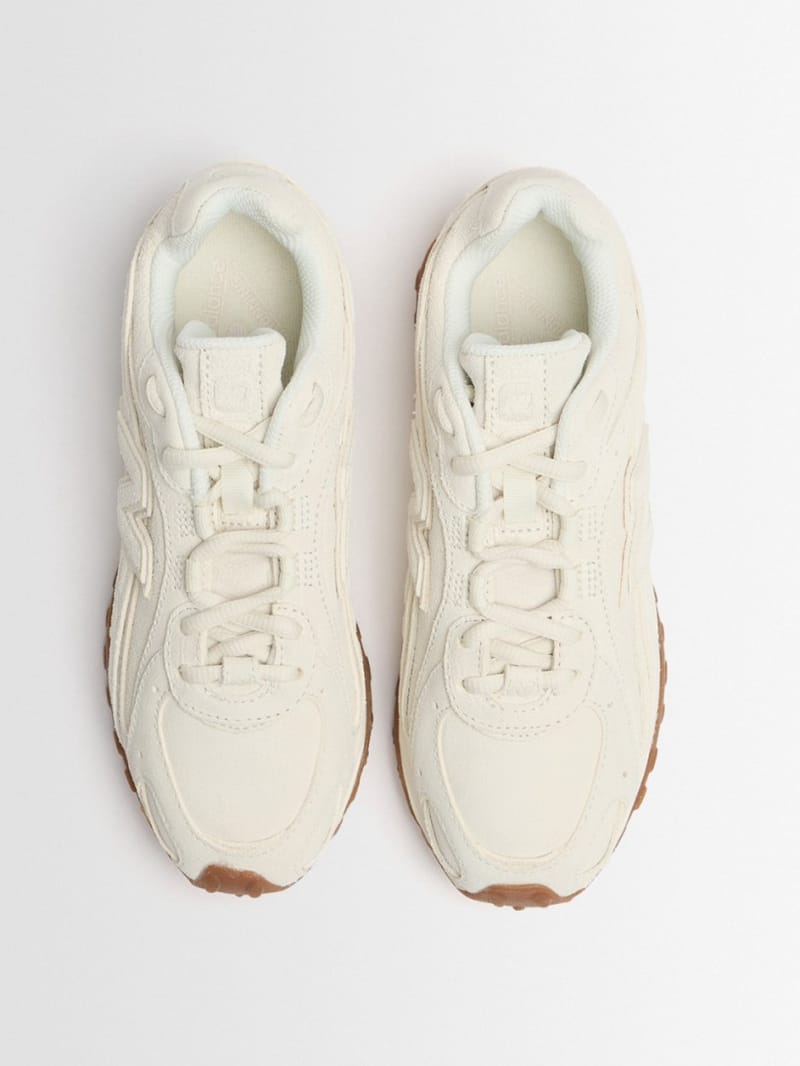 New Balance - Calfskin running sneakers with perforations