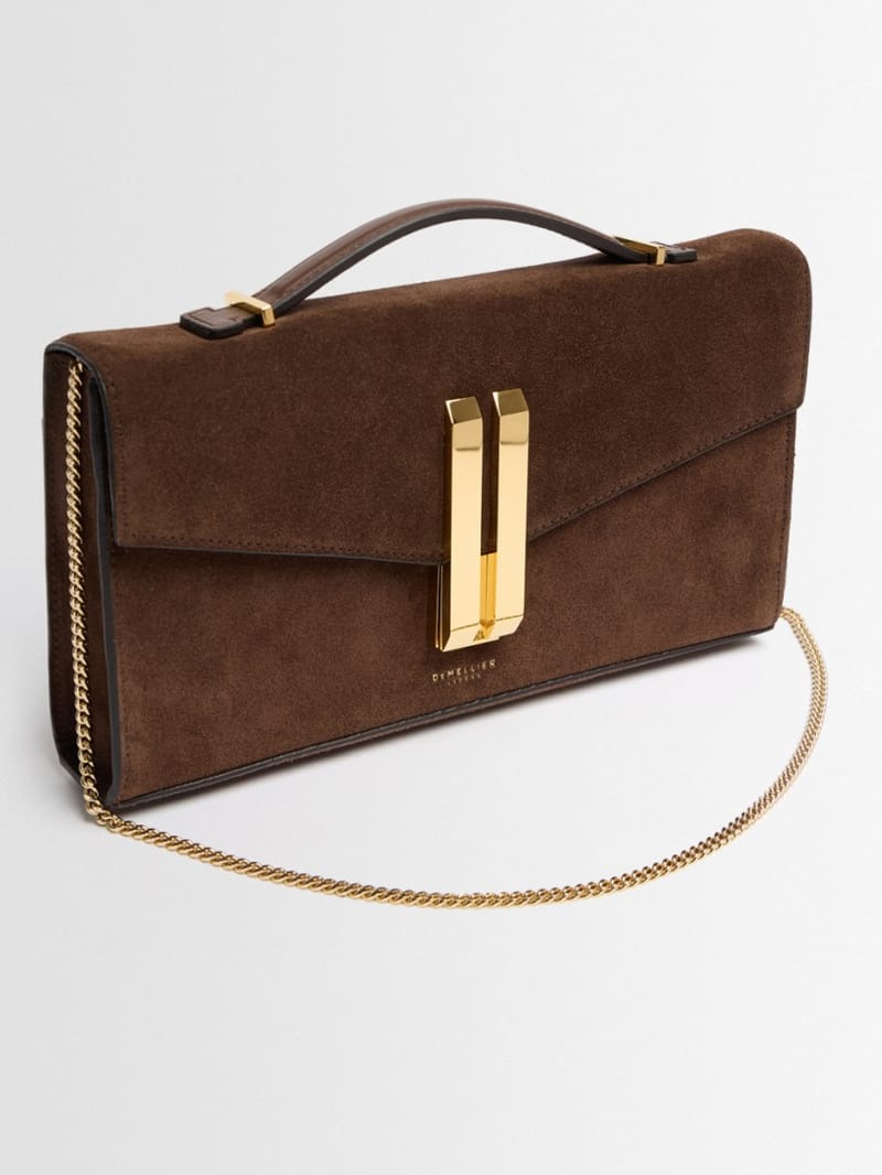 DeMellier - Suede Vancouver clutch with handle
