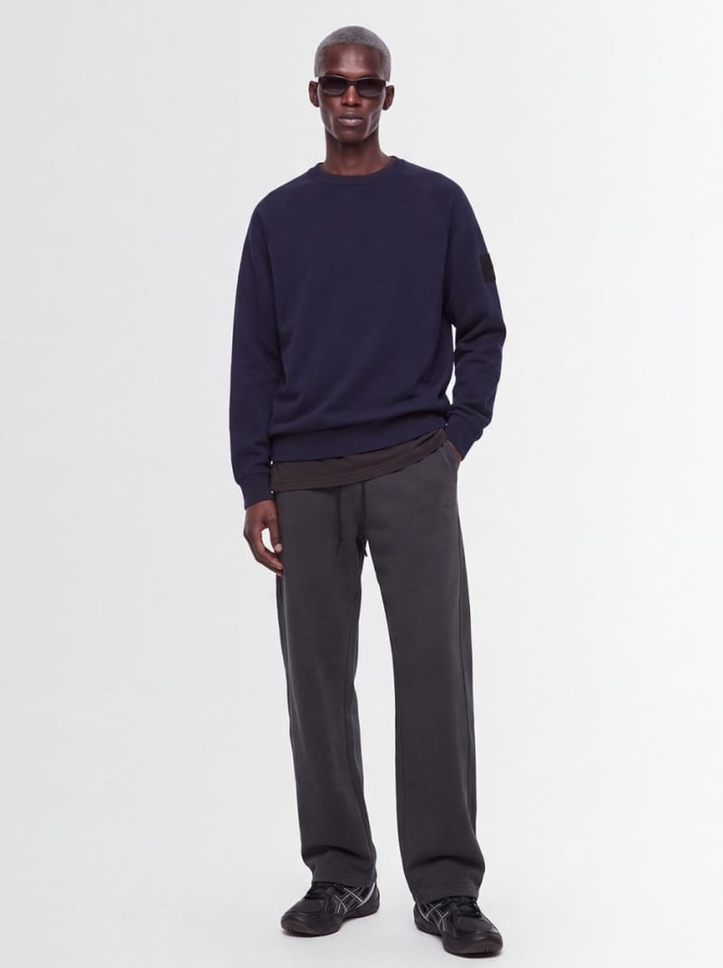 OUTHERE: Woodveil cotton blend crewneck sweater