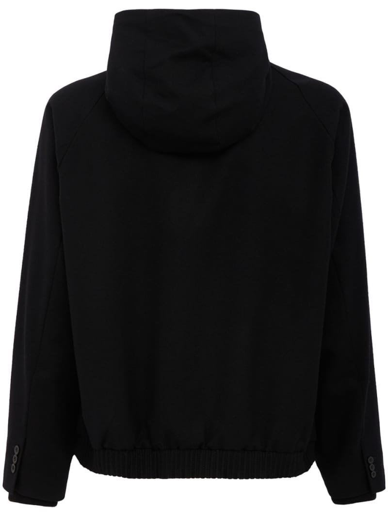 Sacai: Wollflanell-Hoodie