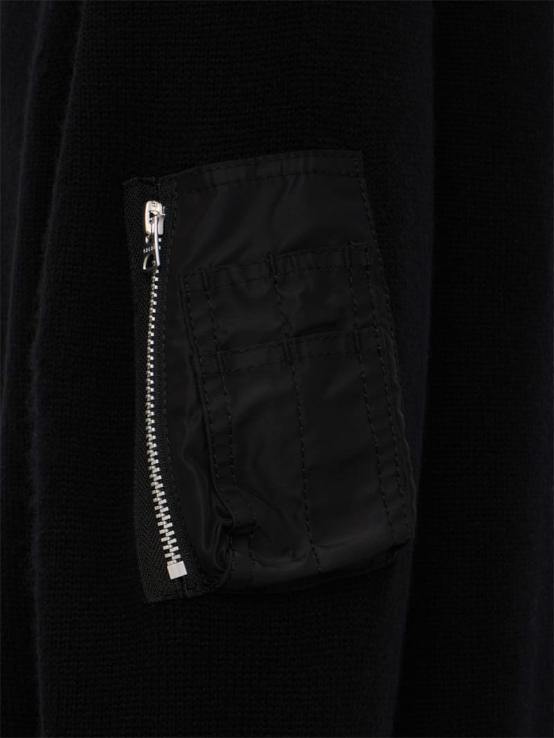 Sacai: Wool Knit Polo Shirt