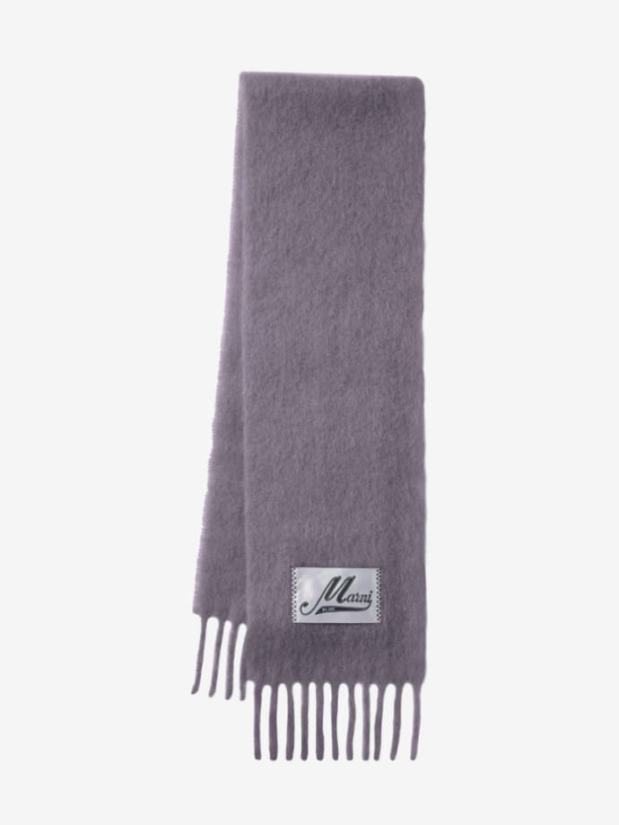 Brushed alpaca scarf