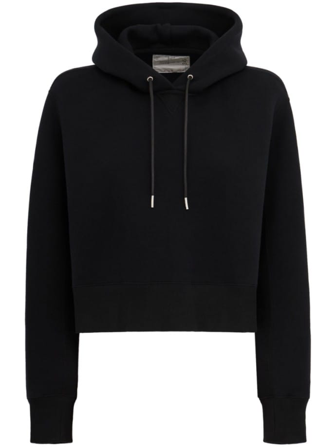 Cropped drawstring hoodie