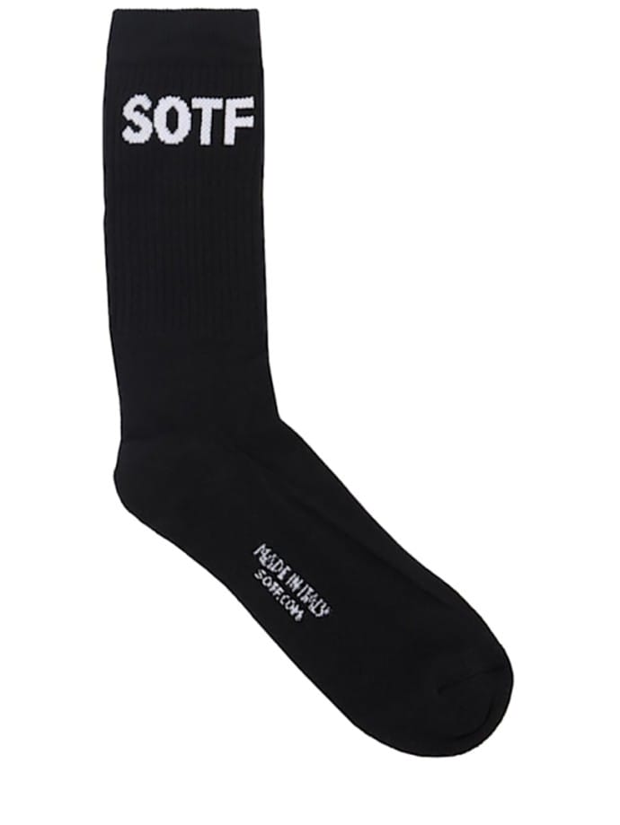 Logo cotton blend socks