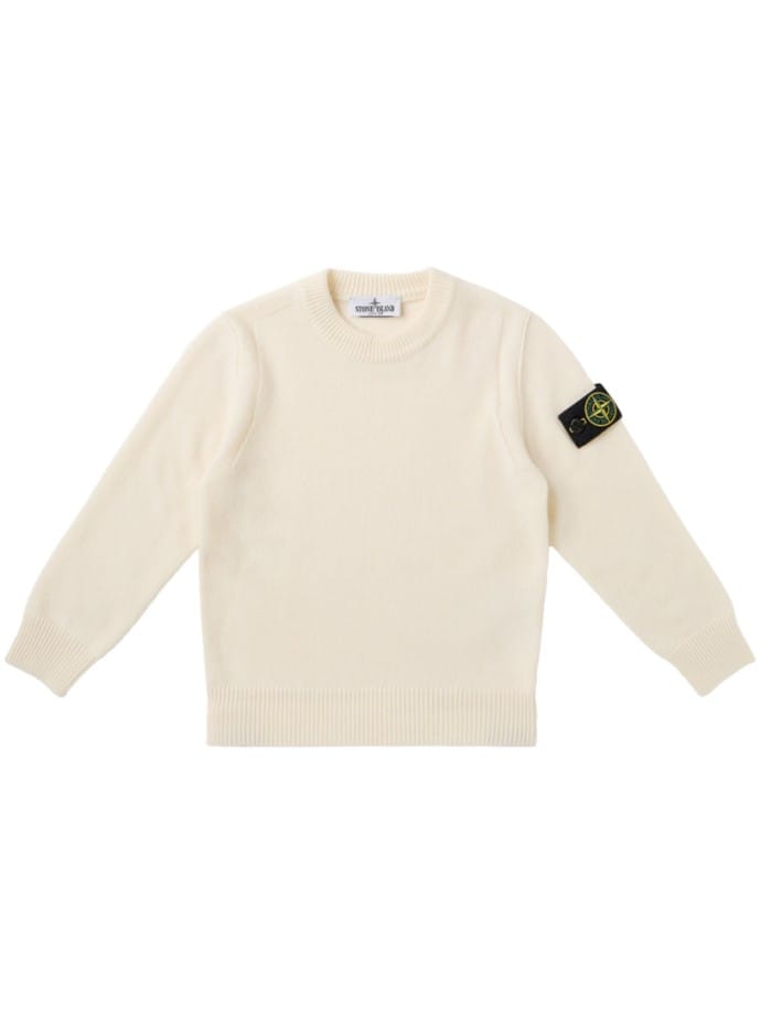 Crewneck sweater with badge