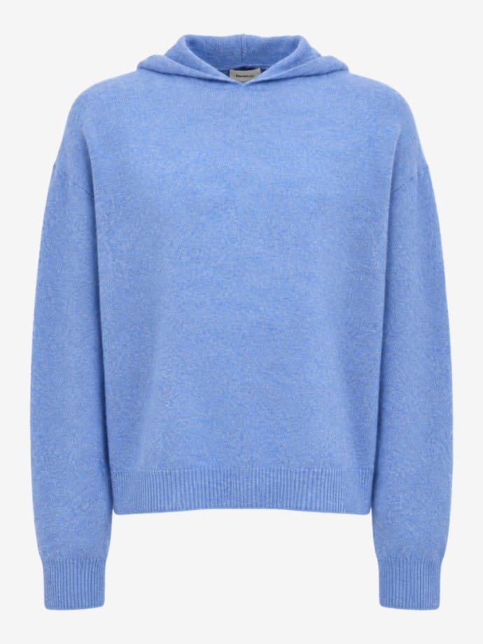 Merino wool & cashmere knit hoodie